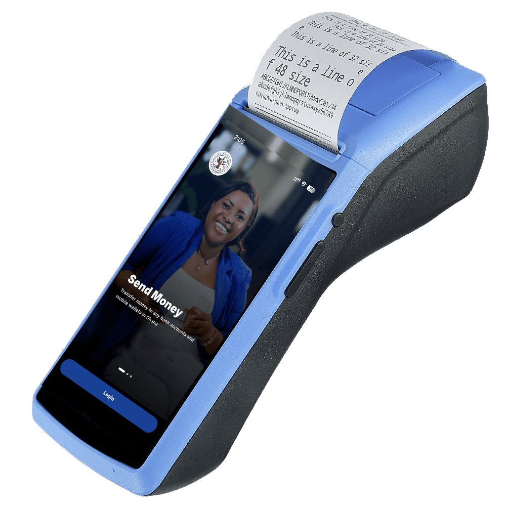 Ahantaman smart POS terminal with built-in receipt printer